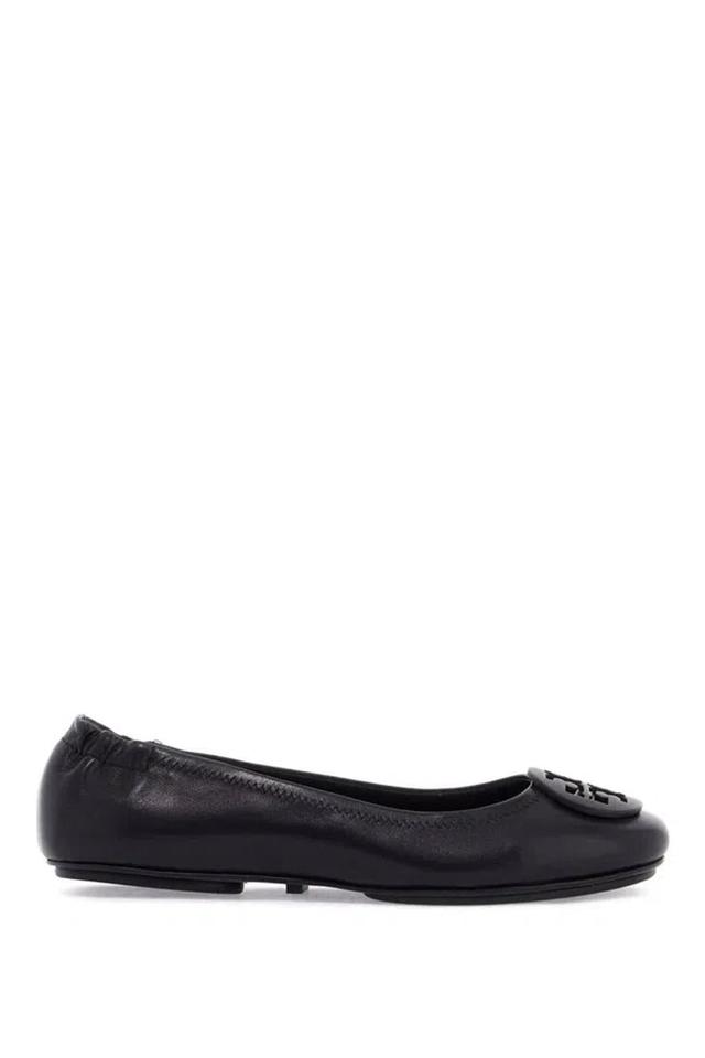 TORY BURCH Suede Minnie Travel Ballet Flats In Black Product Image