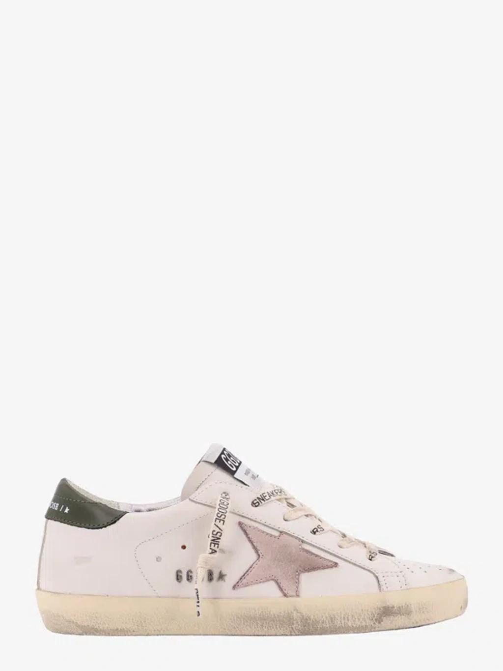 Leather Sneakers With Iconic Star In White Product Image