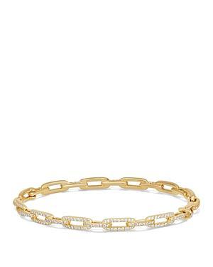 Womens Stax Chain Link Bracelet with Diamonds in 18K Yellow Gold/4mm Product Image