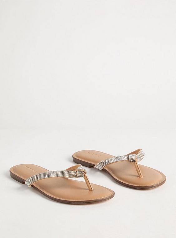 Rhinestone Knot Flip Flops (WW) product image