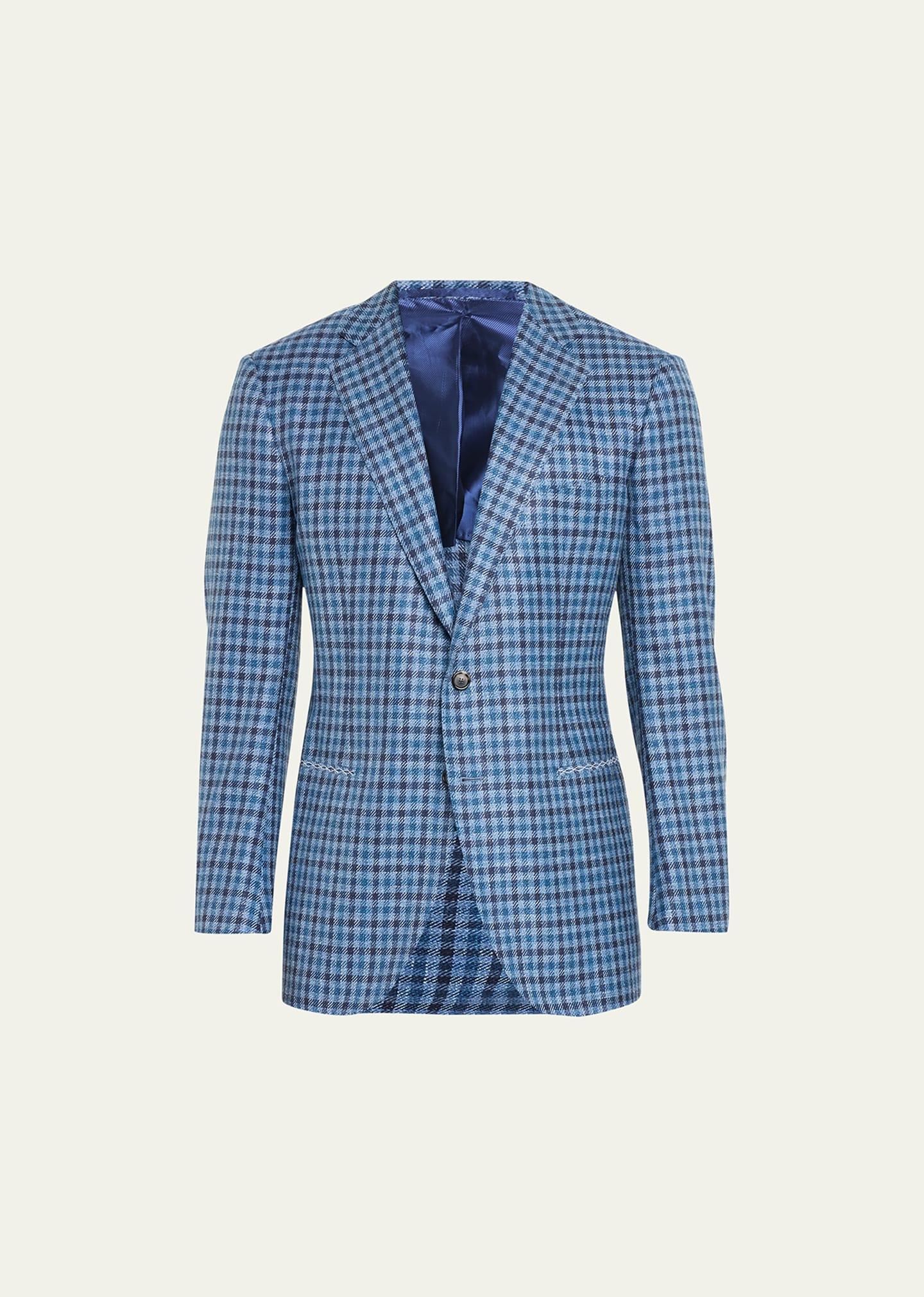 Mens Plaid Wool-Blend Sport Coat Product Image