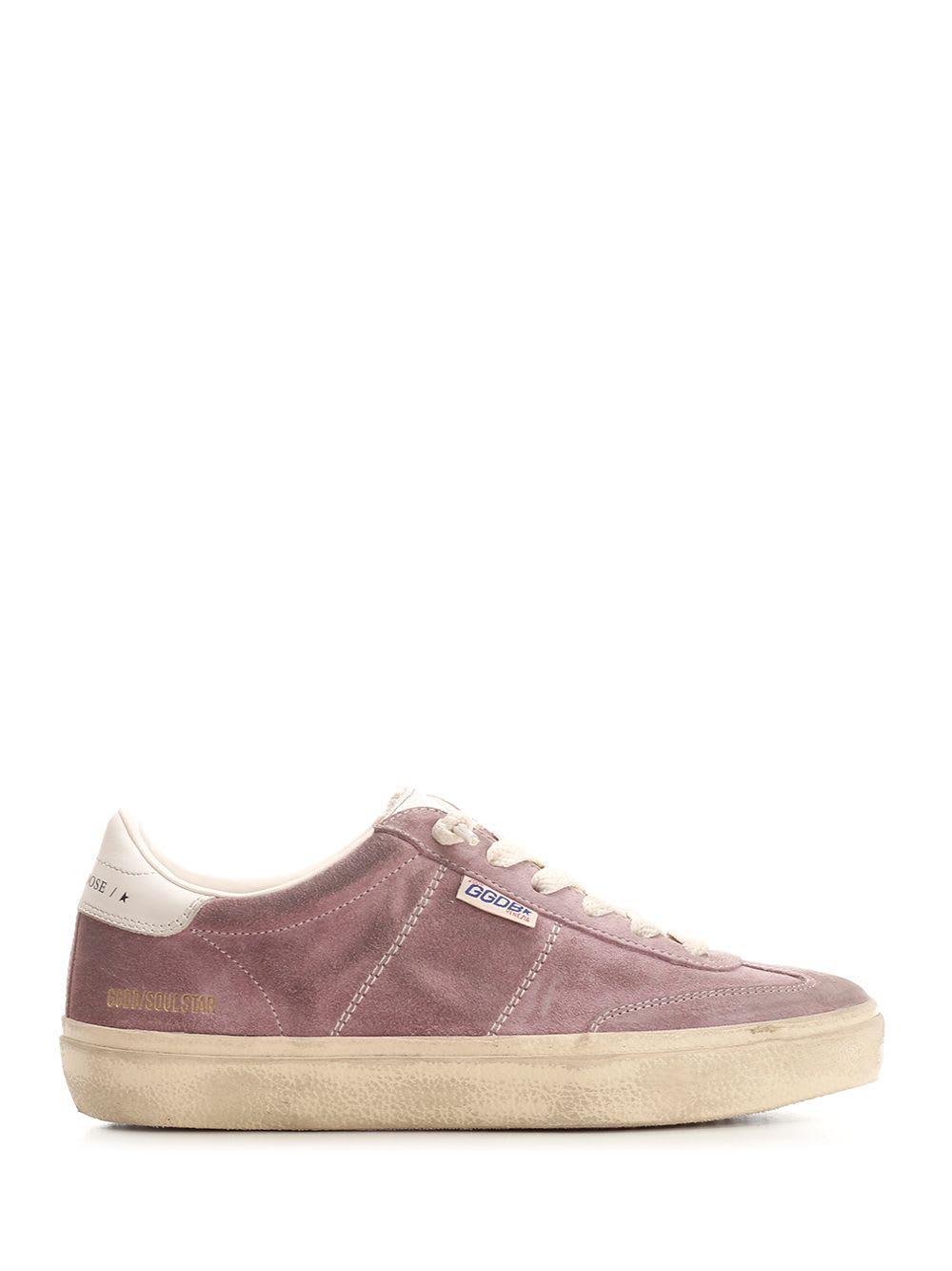 Soul Star Suede Sneakers In Powder Pink,milk Product Image