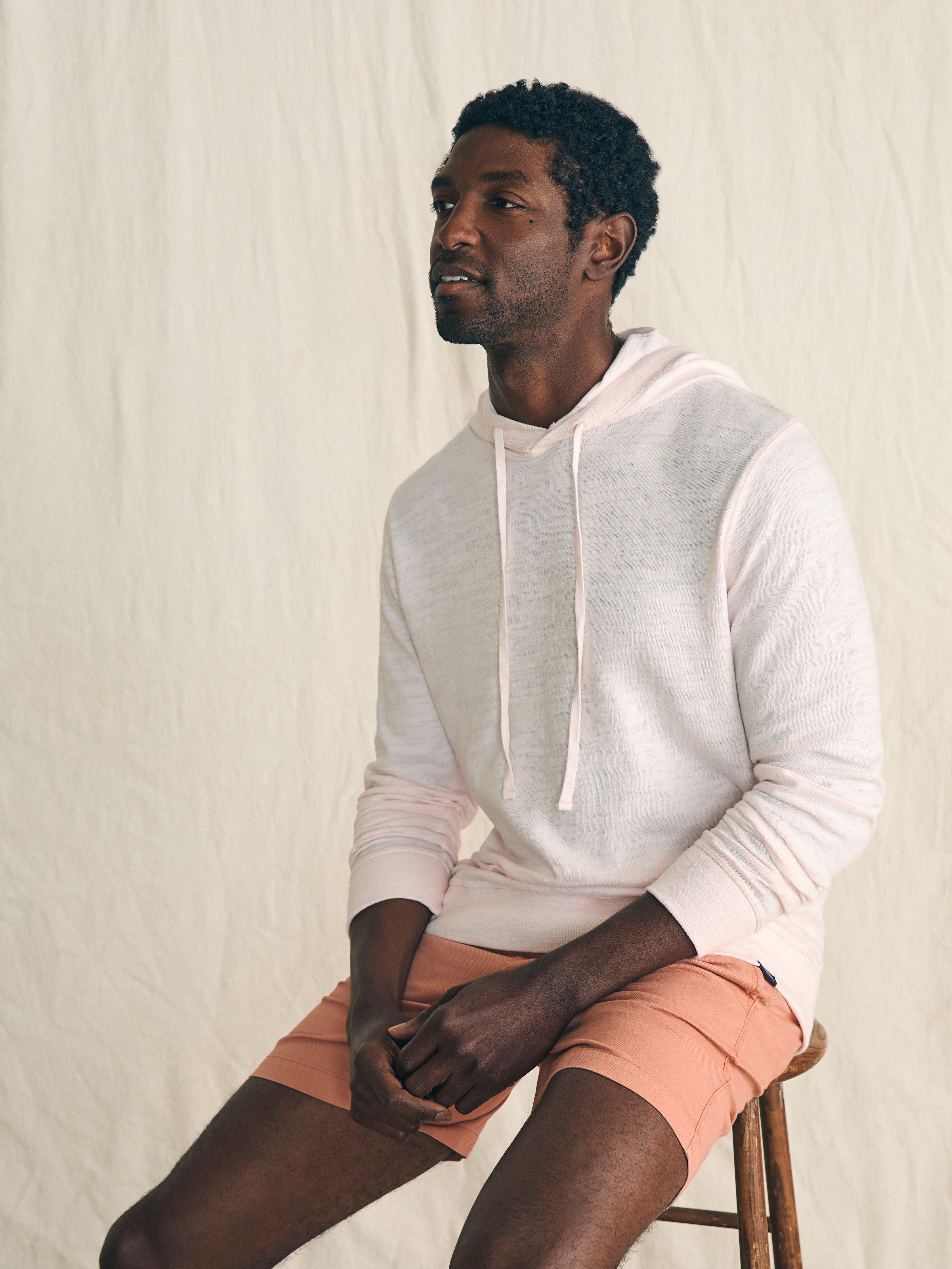 Sunwashed Slub Hoodie - Rosy Shell Male Product Image