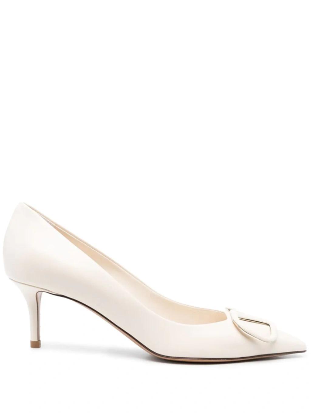 Vlogo 75mm Leather Pumps In Weiss Product Image