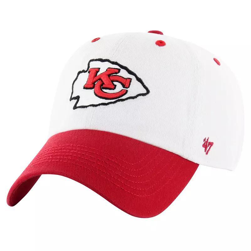 Mens 47 /Red Kansas City Chiefs Double Header Diamond Clean Up Adjustable Hat Product Image