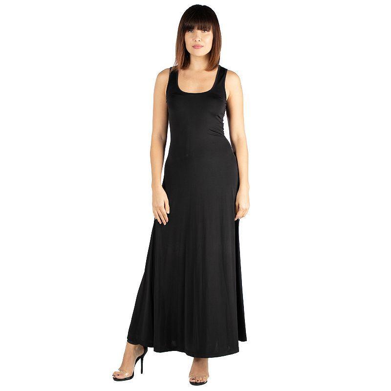 Womens 24seven Comfort Apparel Fit And Flare A-Line Sleeveless Maxi Dress Product Image