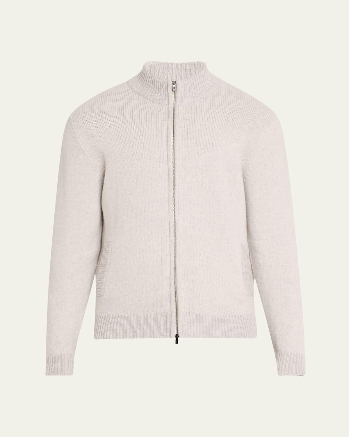 Mens Full-Zip Bomber Sweater Product Image