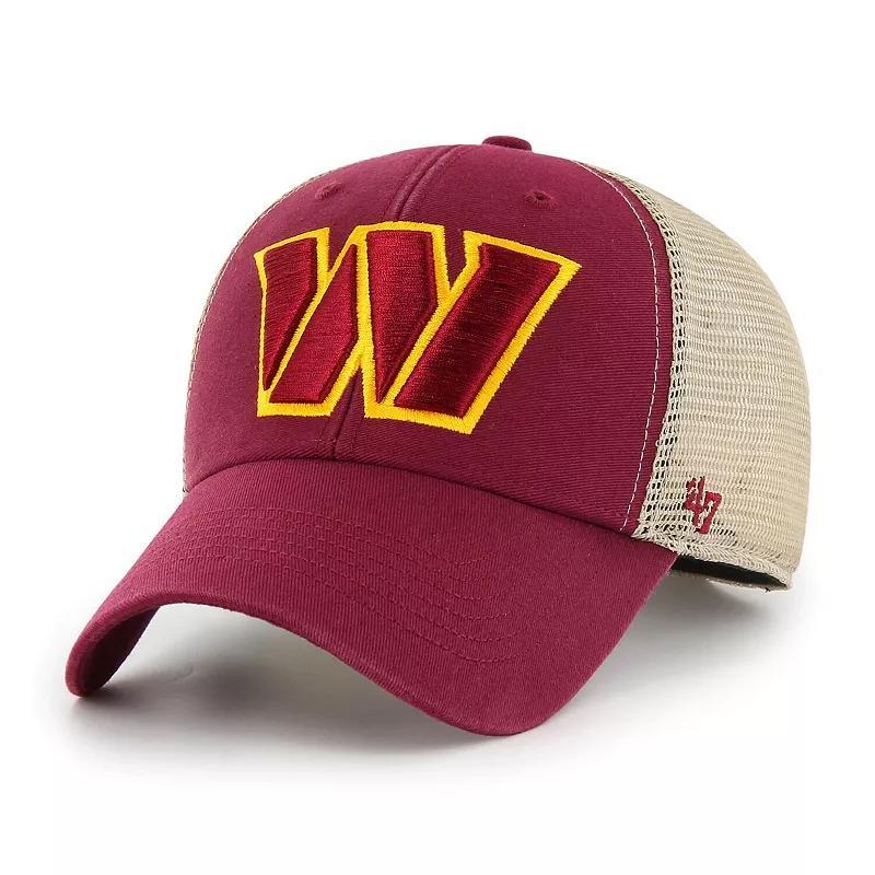 Men's '47 Burgundy/Natural Washington Commanders Flagship MVP Snapback Hat Product Image