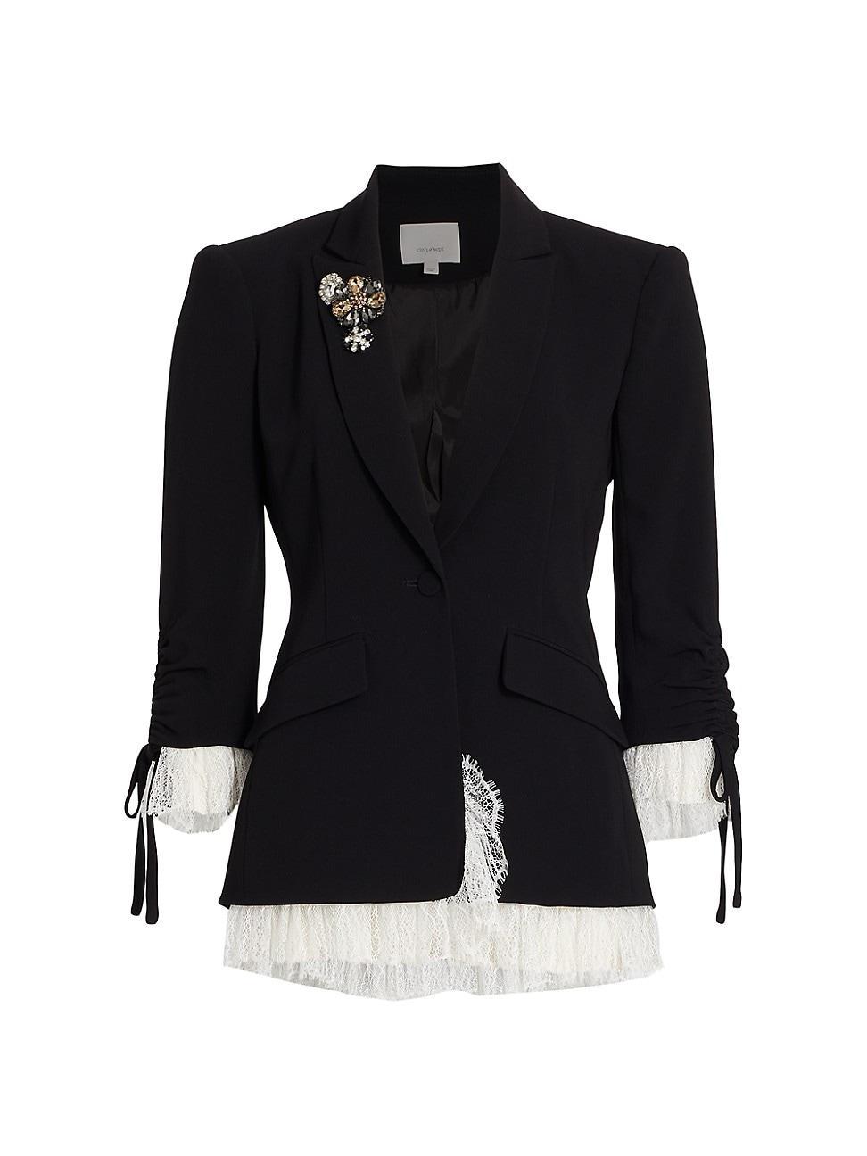 Cinq  Sept Roxie Lace Trim Blazer Product Image