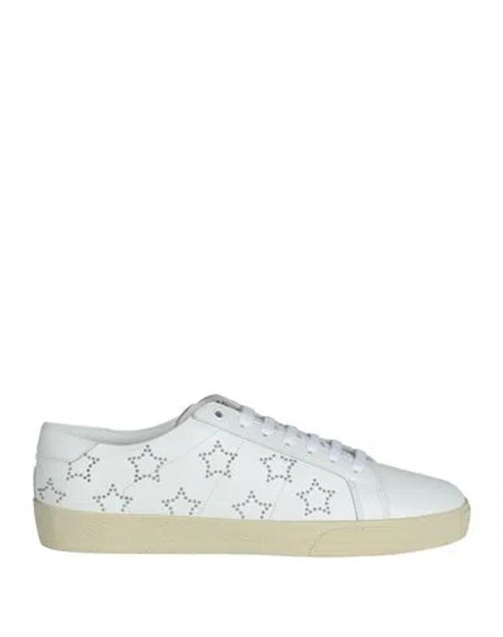 SAINT LAURENT Sl06 Star Leather Sneaker In White Product Image