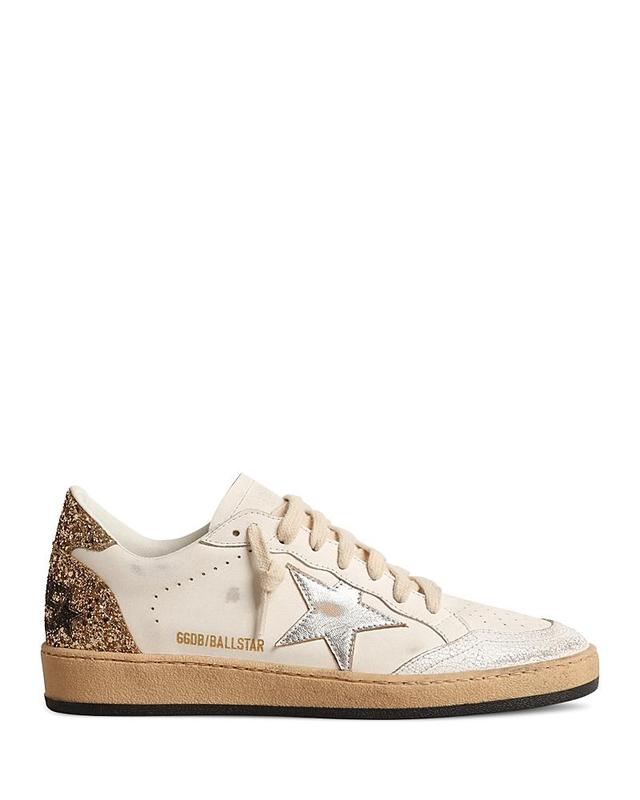 Golden Goose Womens Ball Star Glitter Low Top Sneakers Product Image