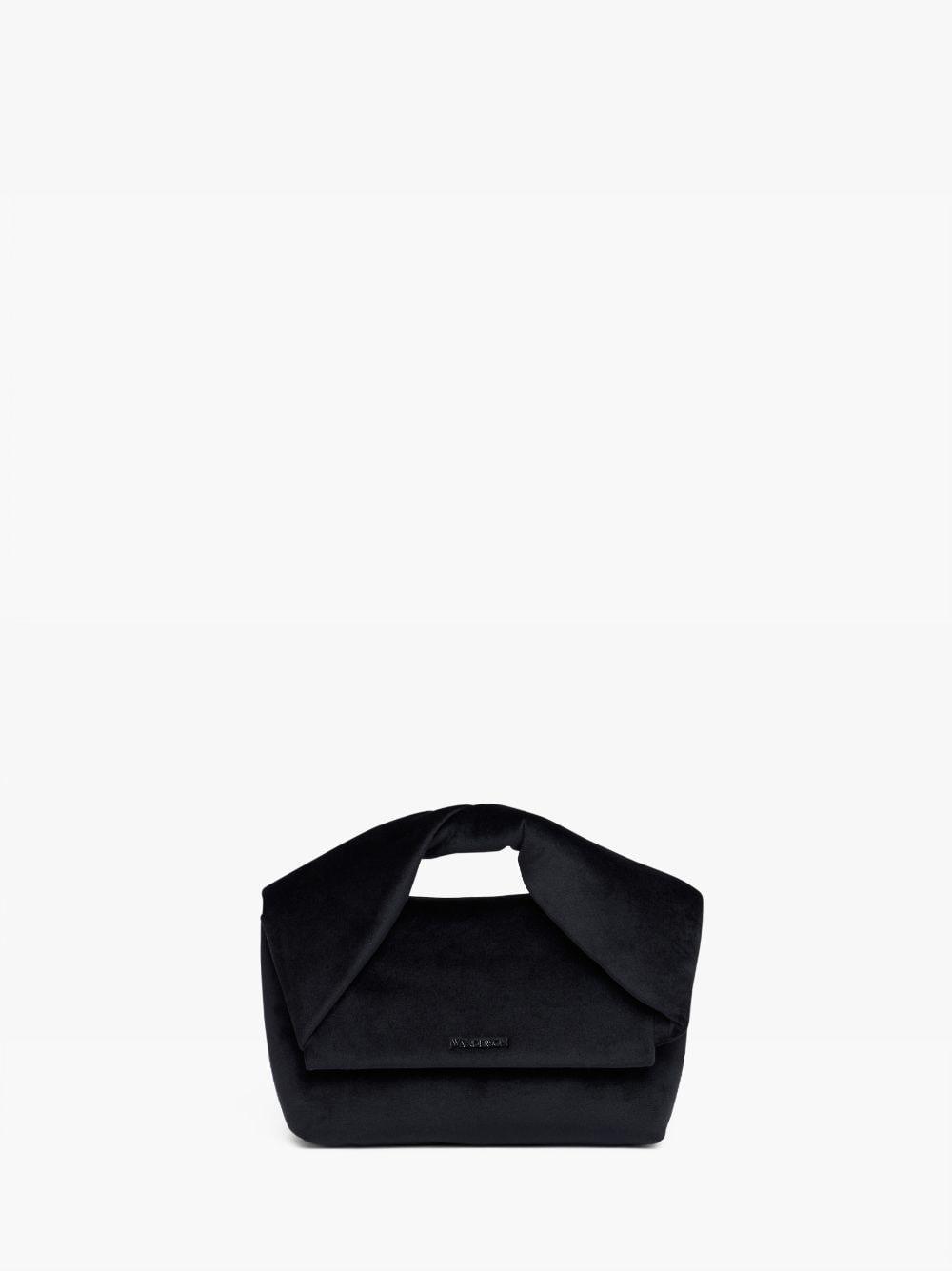 MEDIUM TWISTER - VELVET TOP HANDLE BAG in black | JW Anderson US  Product Image