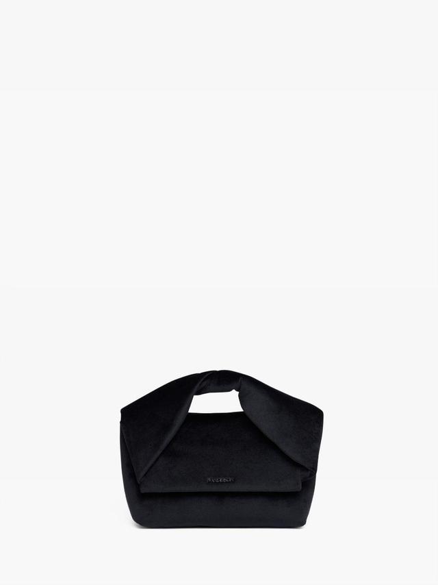 MEDIUM TWISTER - VELVET TOP HANDLE BAG in black | JW Anderson US  Product Image