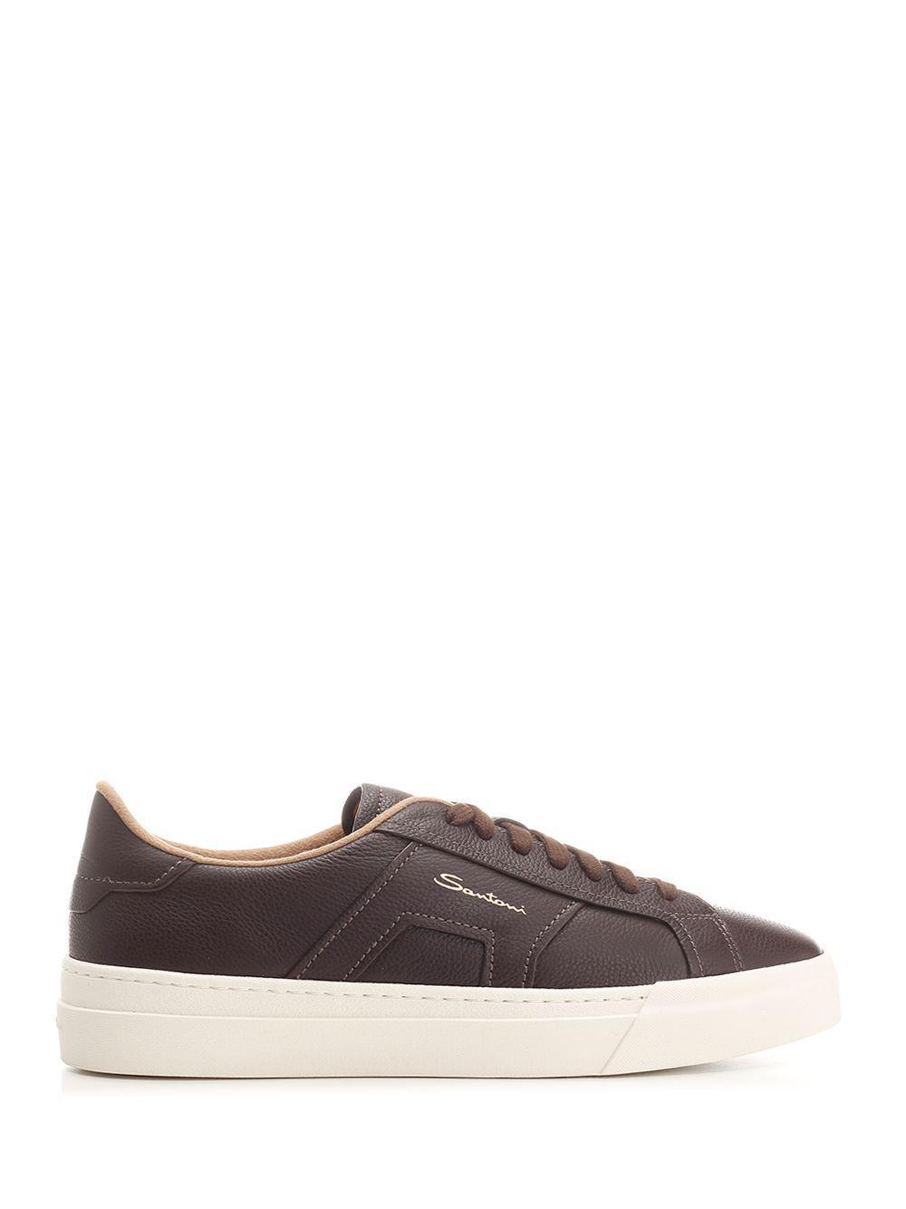 SANTONI Sneakers In Brown Product Image