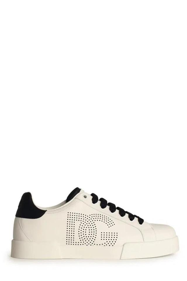 Portofino Leather Low-top Sneakers In White Product Image