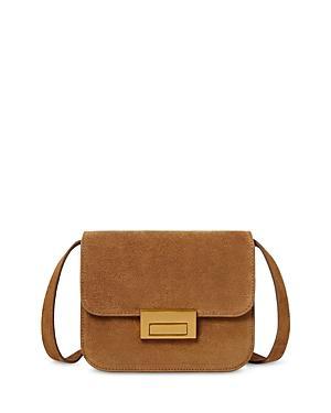 Loeffler Randall Desi Leather Flap Crossbody (Cacao) Handbags Product Image