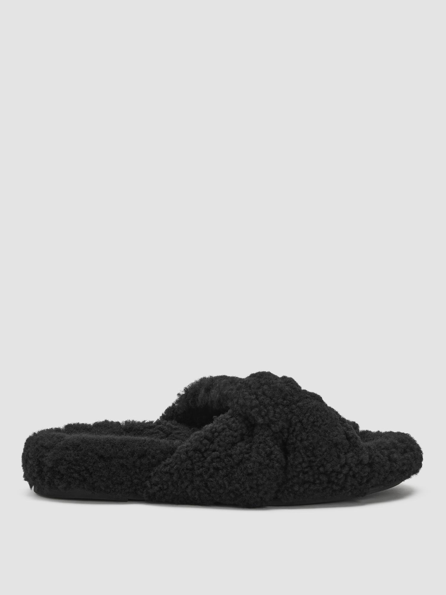 EILEEN FISHER Dello Shearling Slide Sandalfemale Product Image