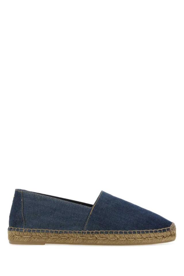 Embroidered Denim Espadrilles In Multicolor Product Image