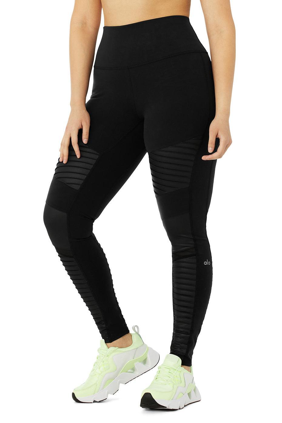 High-Waist Moto Legging - Anthracite/Anthracite Glossy Product Image