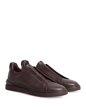 Zegna Deerskin Triple Stitch Sneakers Product Image