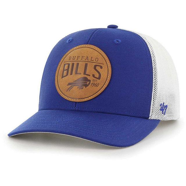 Mens 47 Royal Buffalo Bills Leather Head Flex Hat Product Image