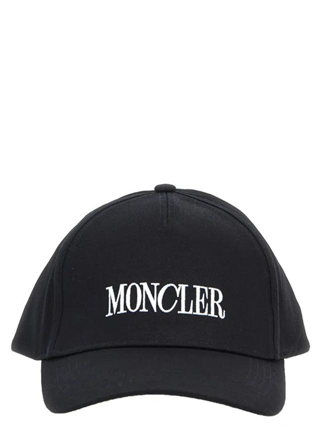 MONCLER Logo Embroidered Baseball Cap In Black Product Image