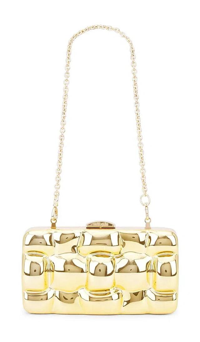 CULT GAIA Darcy Clutch In Metallic Gold Product Image