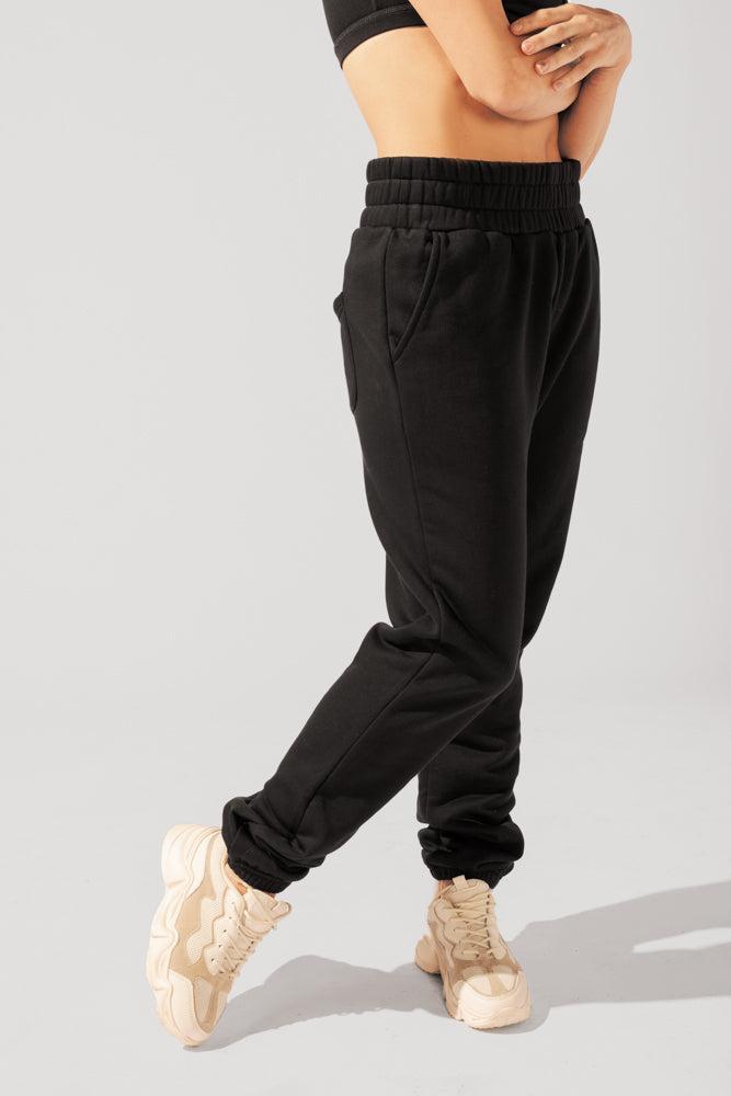 Cloud Rollover Sweatpant - Black Product Image