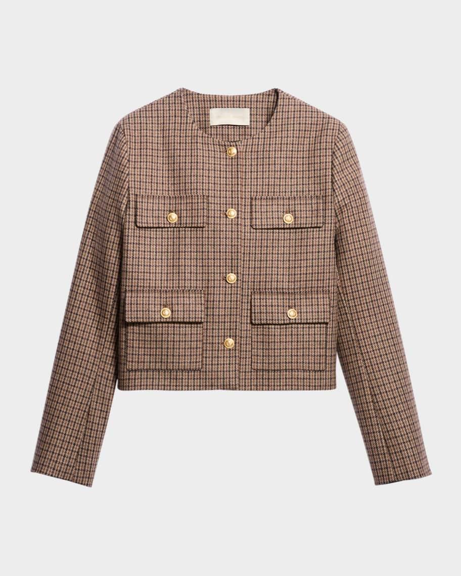 Deana Houndstooth Plaid Jacket Product Image