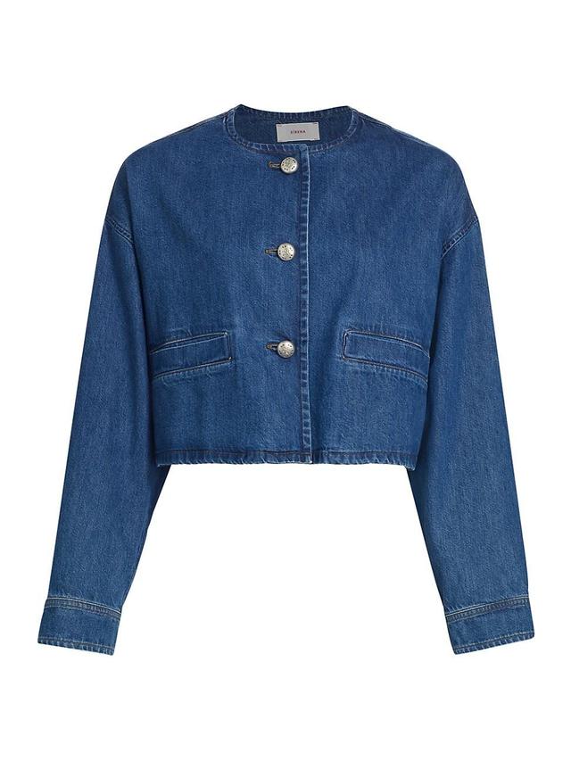 Womens Paley Cropped Denim Jacket Product Image