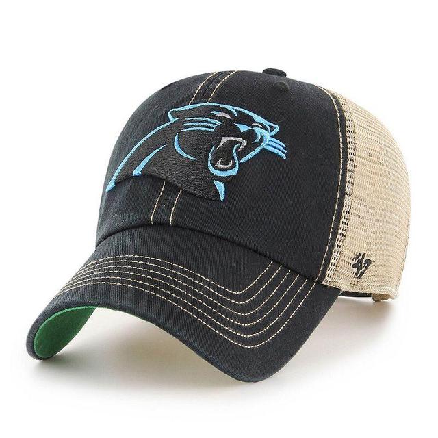 Mens 47 /Natural Carolina Panthers Trawler Trucker Clean Up Snapback Hat Product Image