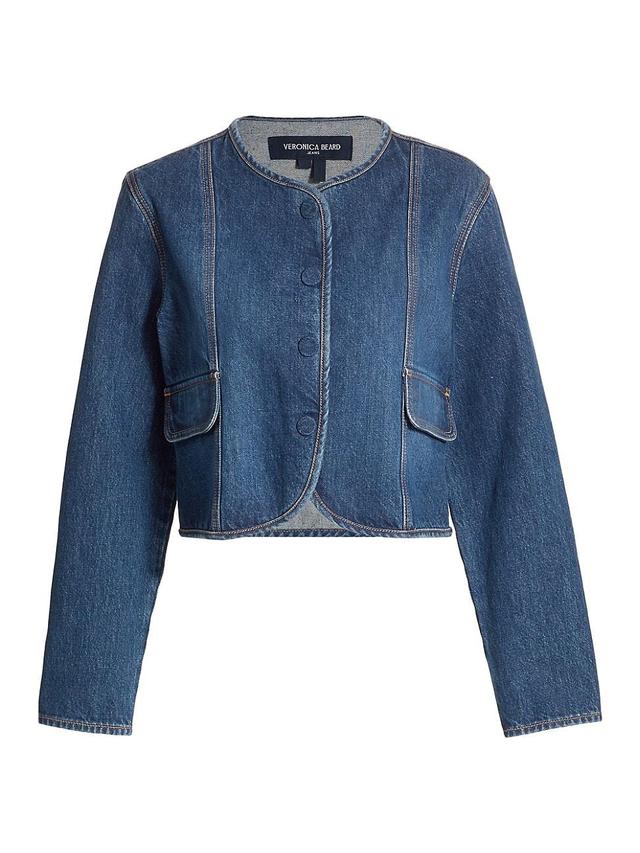 Womens Cordell Denim Collarless Jacket Product Image