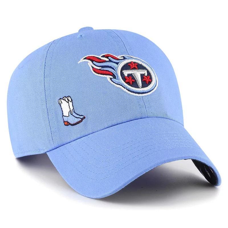 Womens 47 Brand Light Blue Tennessee Titans Confetti Icon Clean Up Adjustable Hat Product Image