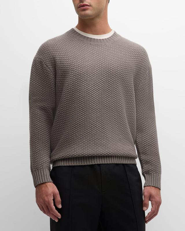 Mens Wool-Cashmere Textured Sweater Product Image