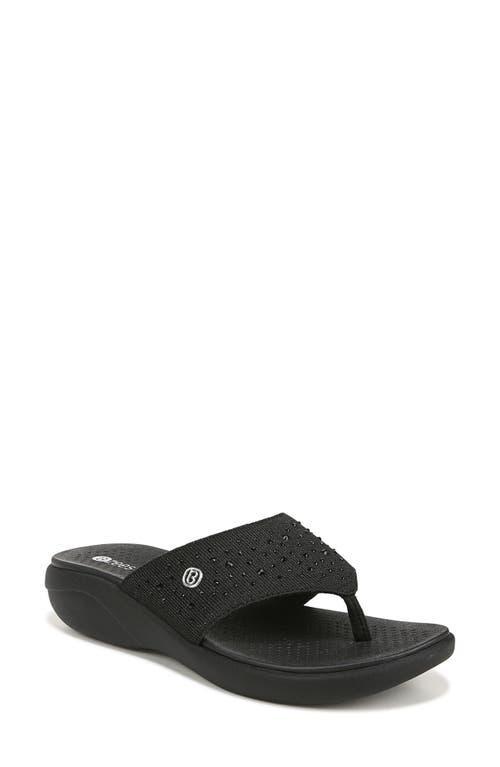 Bzees Cruise Bright Womens Thong Sandals Black Product Image