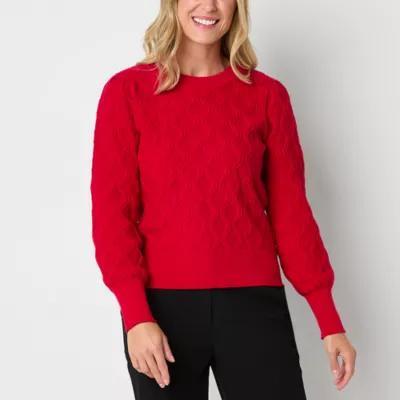 Liz Claiborne Womens Crew Neck Long Sleeve Pullover Sweater Product Image