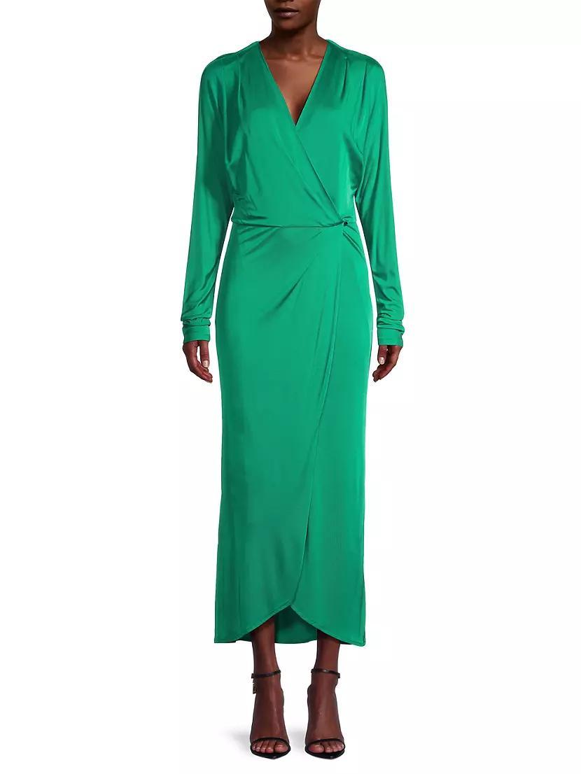 Aphrodite Jersey Wrap Midi-Dress Product Image