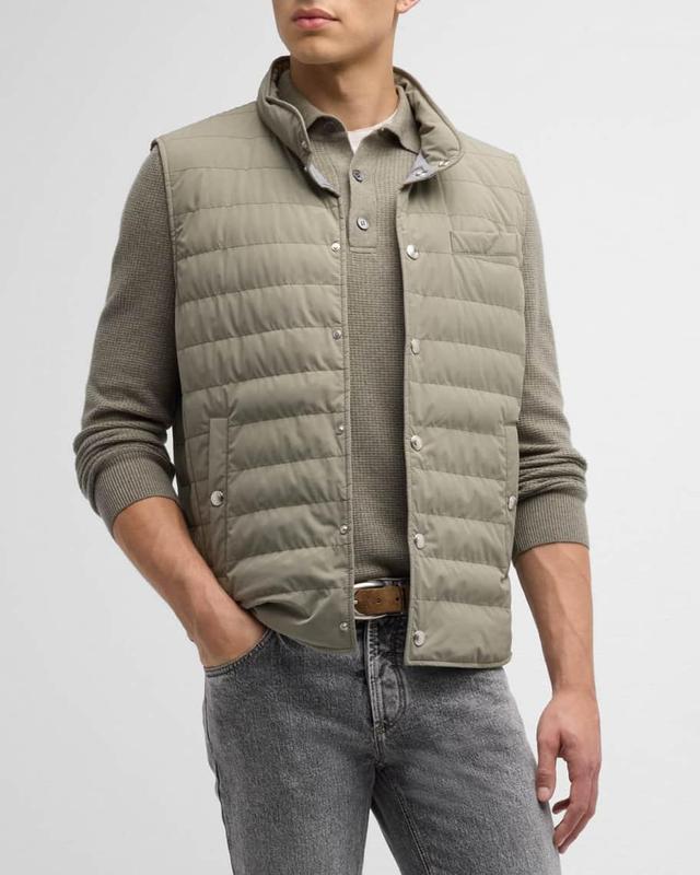 Mens Nylon Snap-Front Vest Product Image