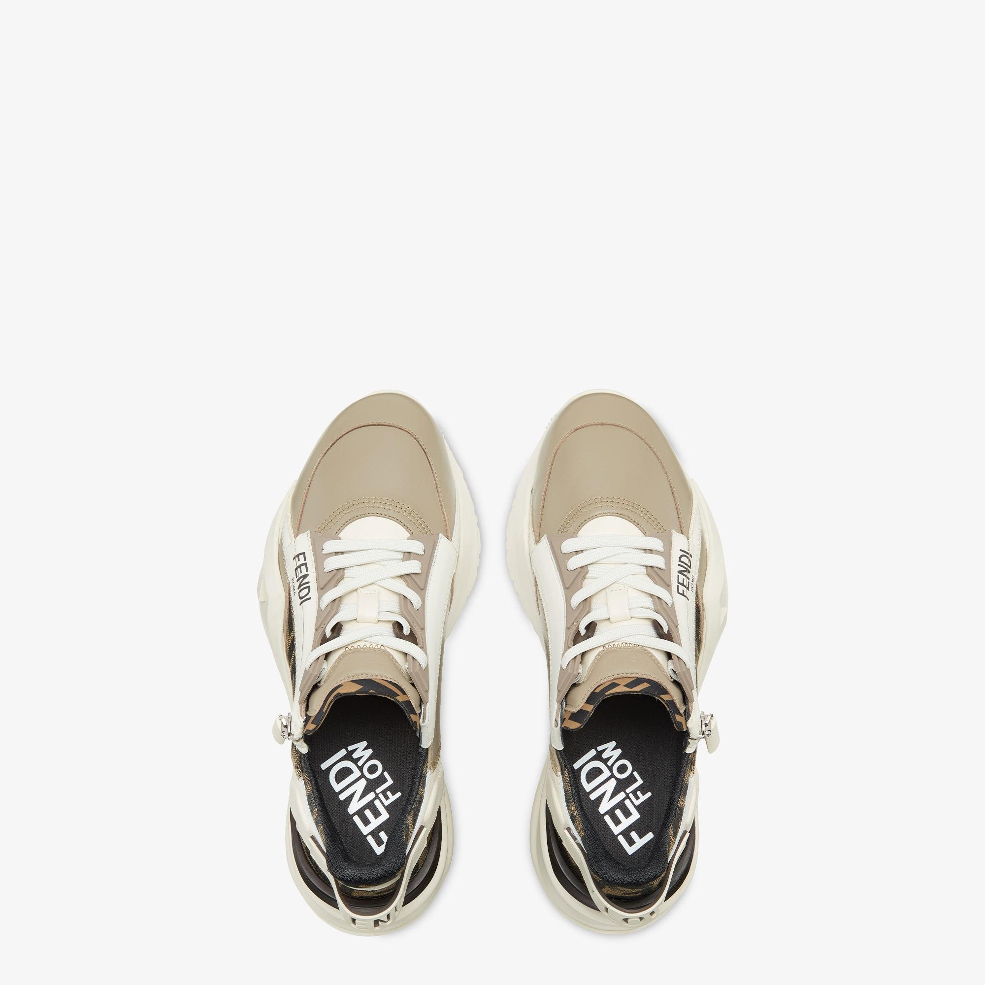 Fendi FlowBeige leather low-tops product image