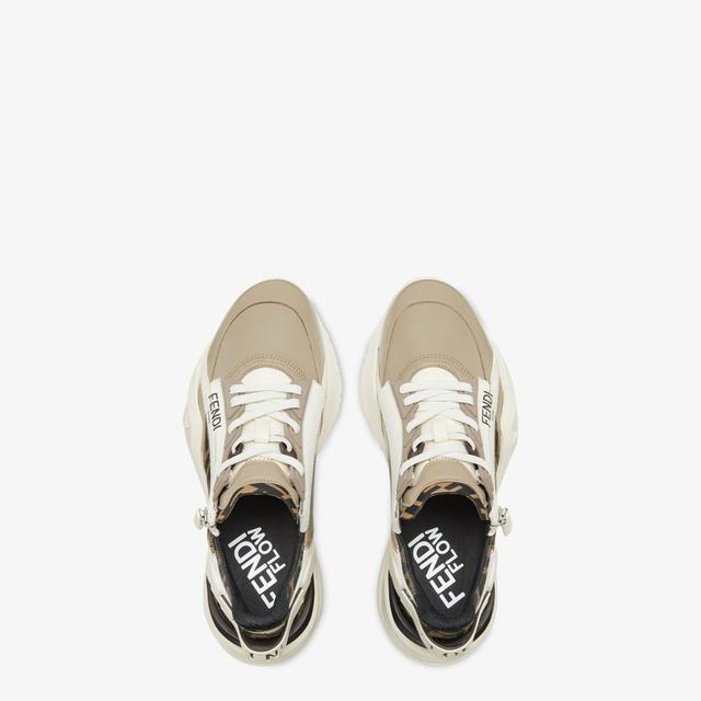 Fendi FlowBeige leather low-tops Product Image