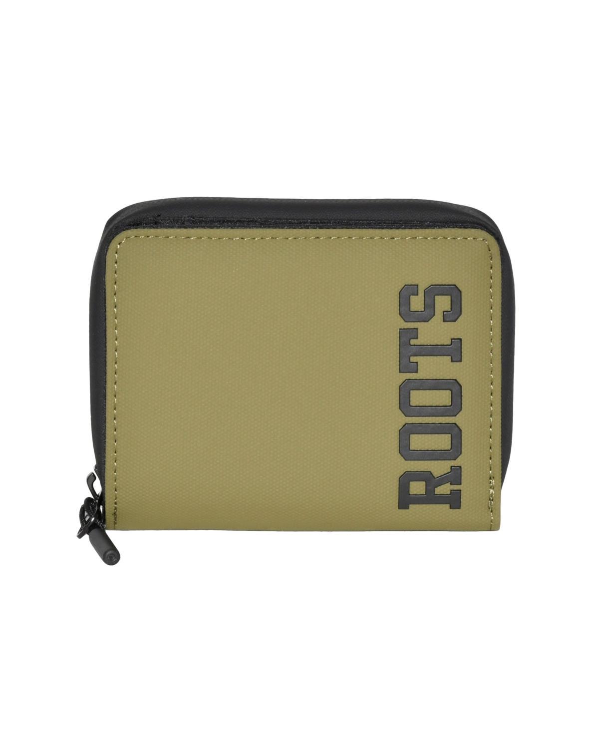 Roots Mens Compact Zip Around Snap Wallet - Olive combo Product Image