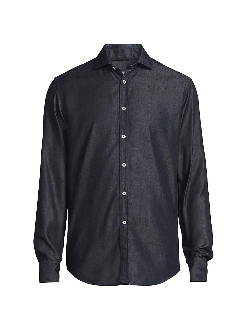 Mens Denim Button-Up Sport Shirt Product Image