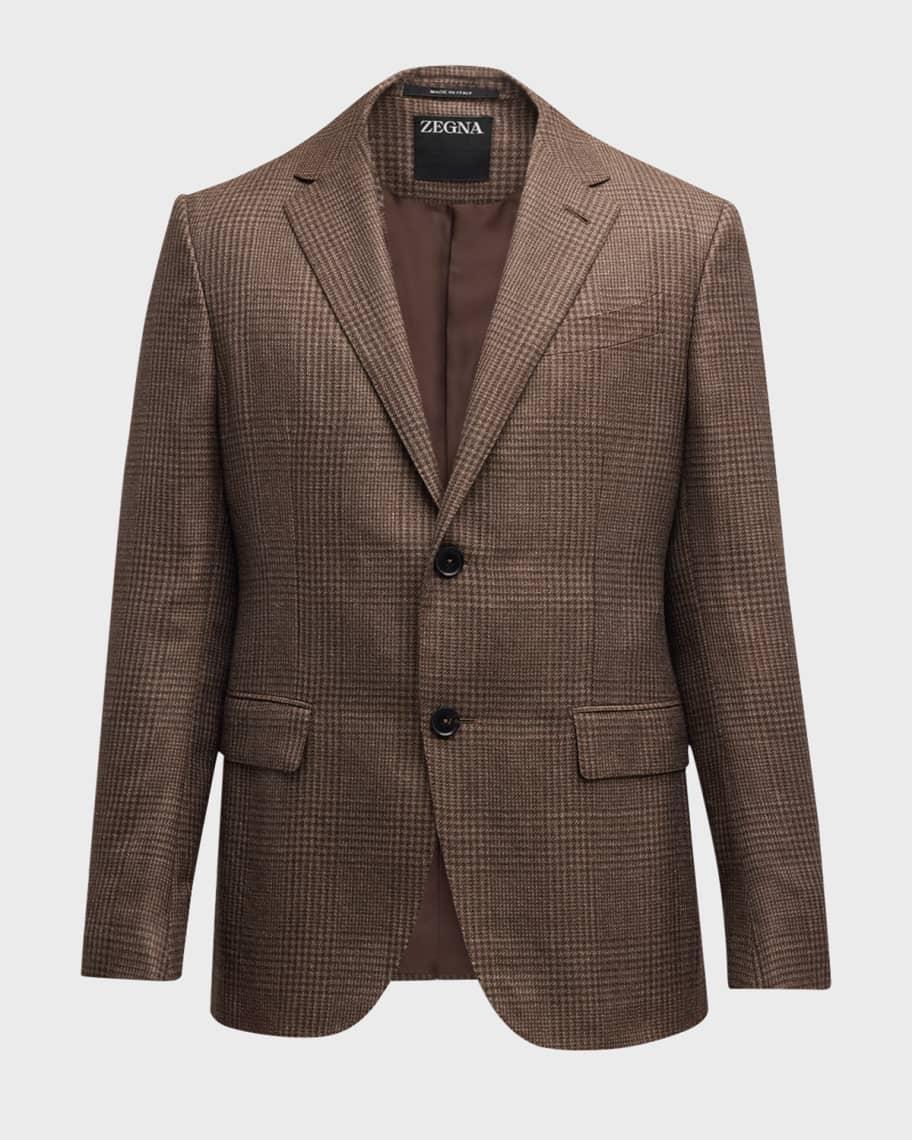 Men's Plaid Cashmere-Blend Sport Coat Product Image