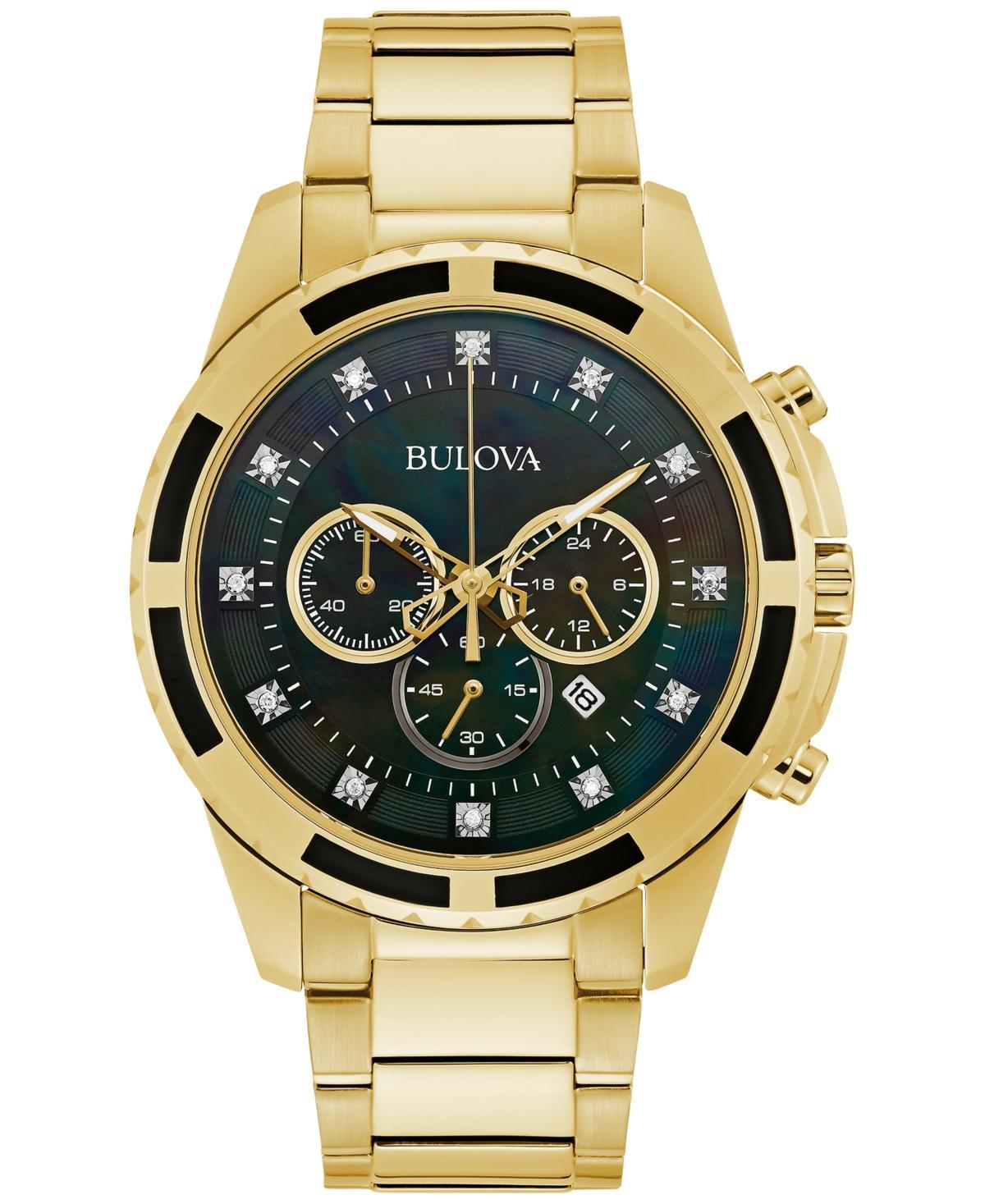 Bulova JCPenney Exclusive Mens Gold Tone Stainless Steel Bracelet Watch-97d121, One Size Product Image