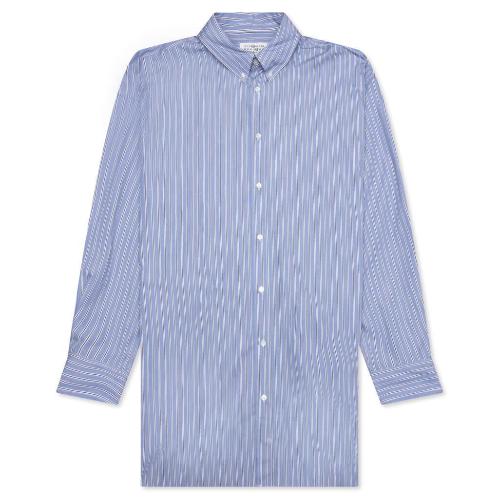 Striped L/S Shirt - Blue Male Product Image