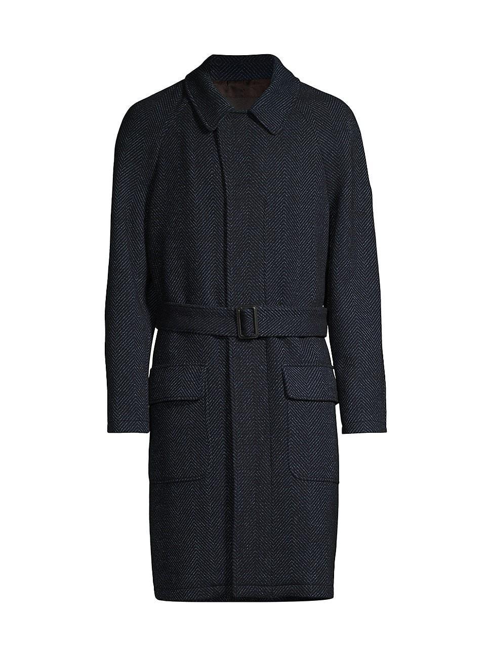 Mens Tatum Relaxed-Fit Wool-Blend Topcoat Product Image