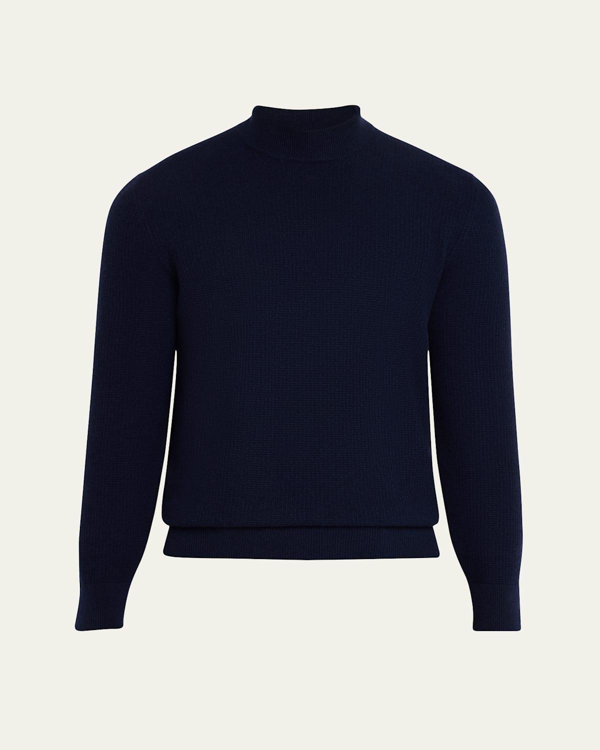 Mens Cashmere Mock Neck Sweater Product Image