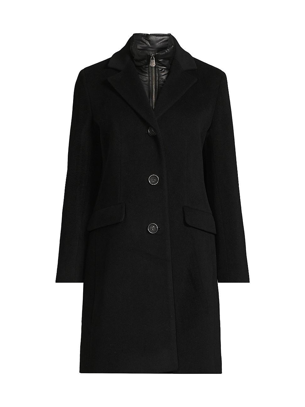 Womens Wool-Blend Single-Breasted Coat Product Image