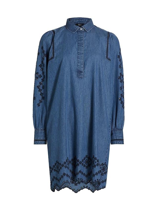 Womens Fernanda Denim Shift Dress Product Image