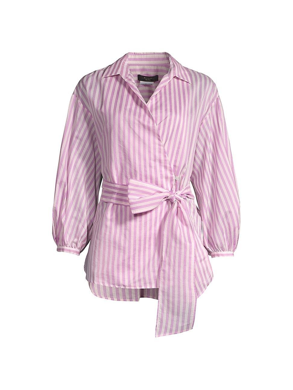 Womens Silver Cotton-Silk Shirt Product Image